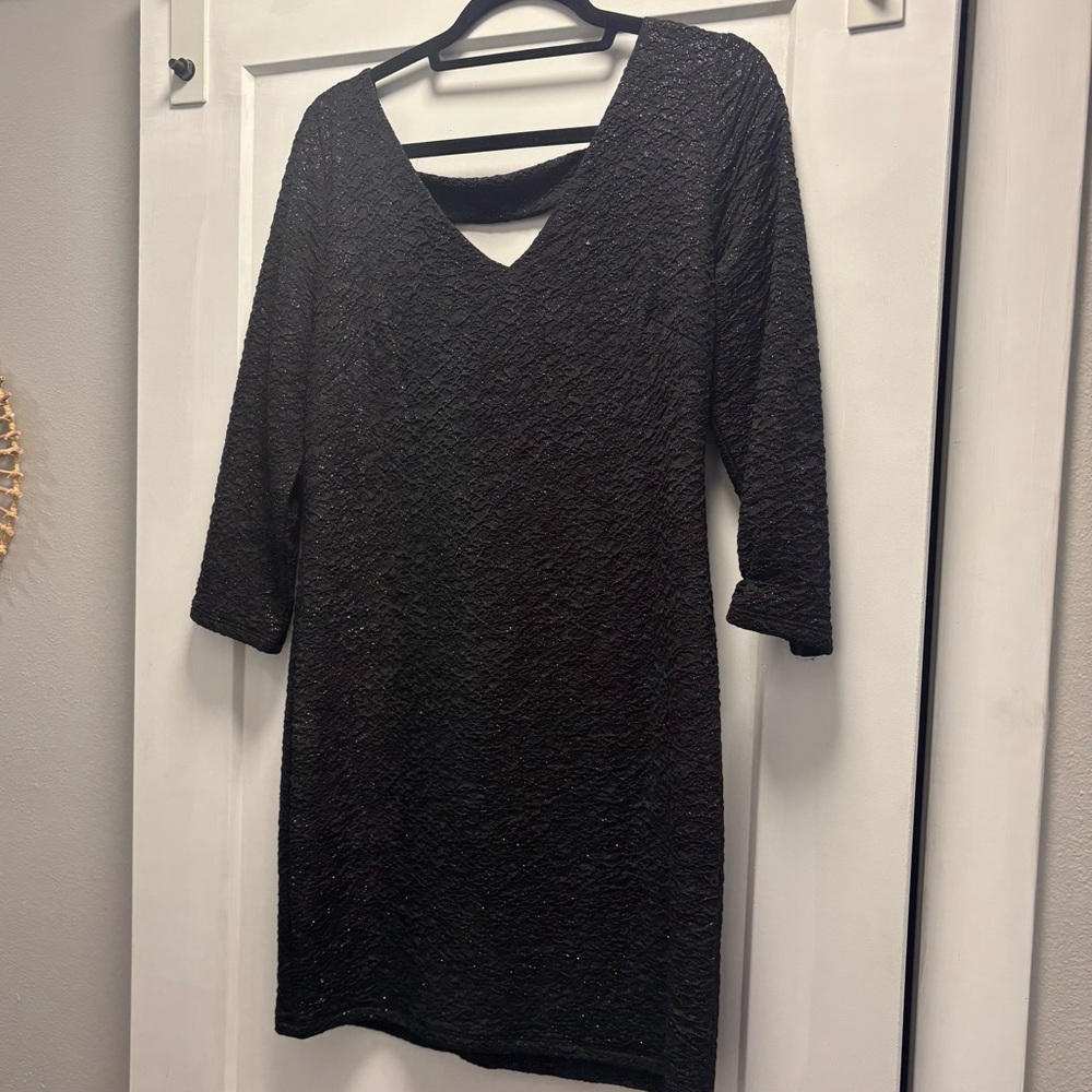 BCBG Generation Black Shimmer Dress - Size L